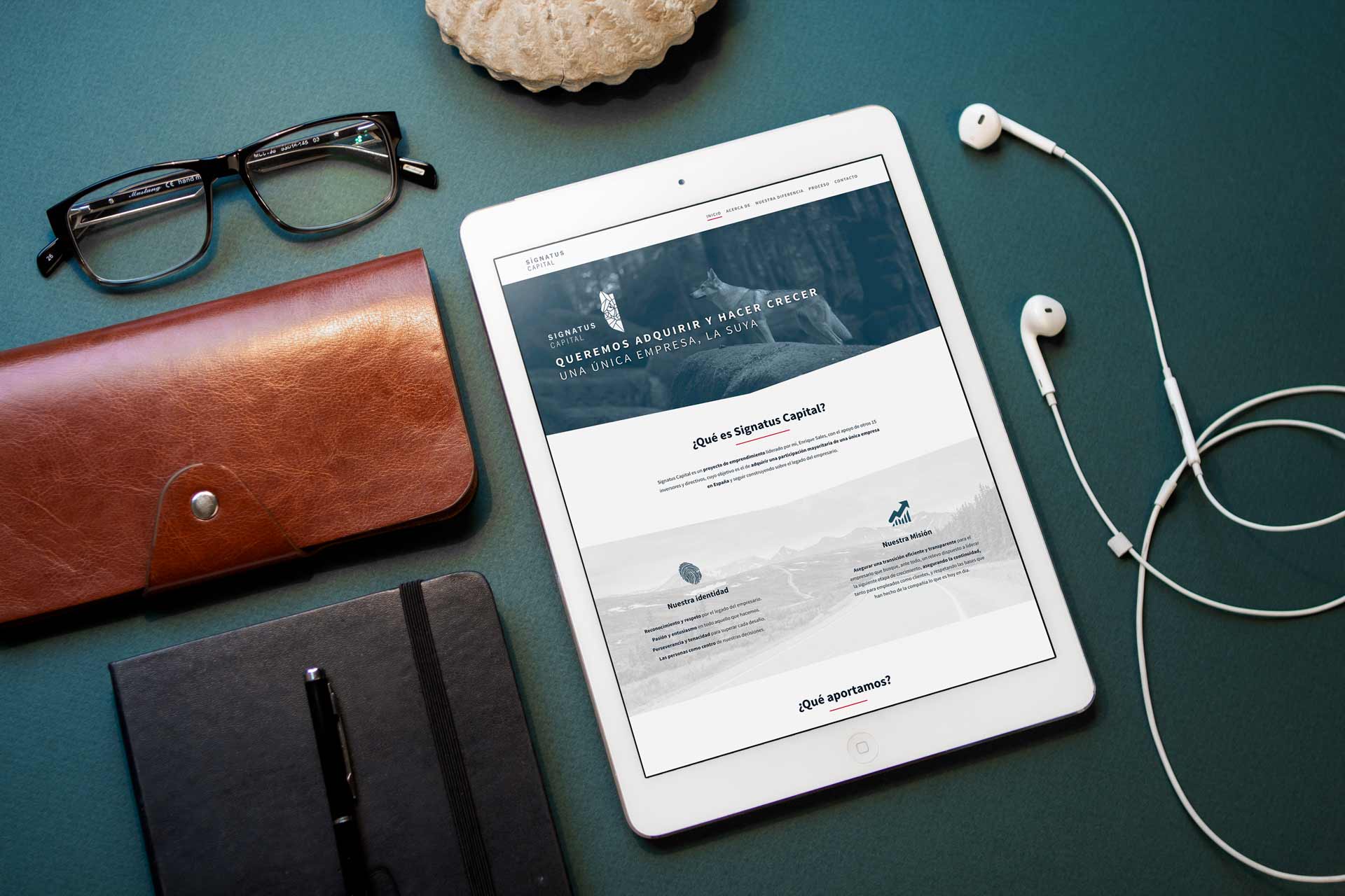 Signatus Capital: Diseño web. Página web corporativa